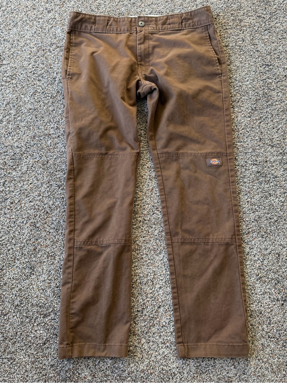 Dickies WP811 Brown Double Knee Skinny Straight Y2K Skater Pants 32x30
